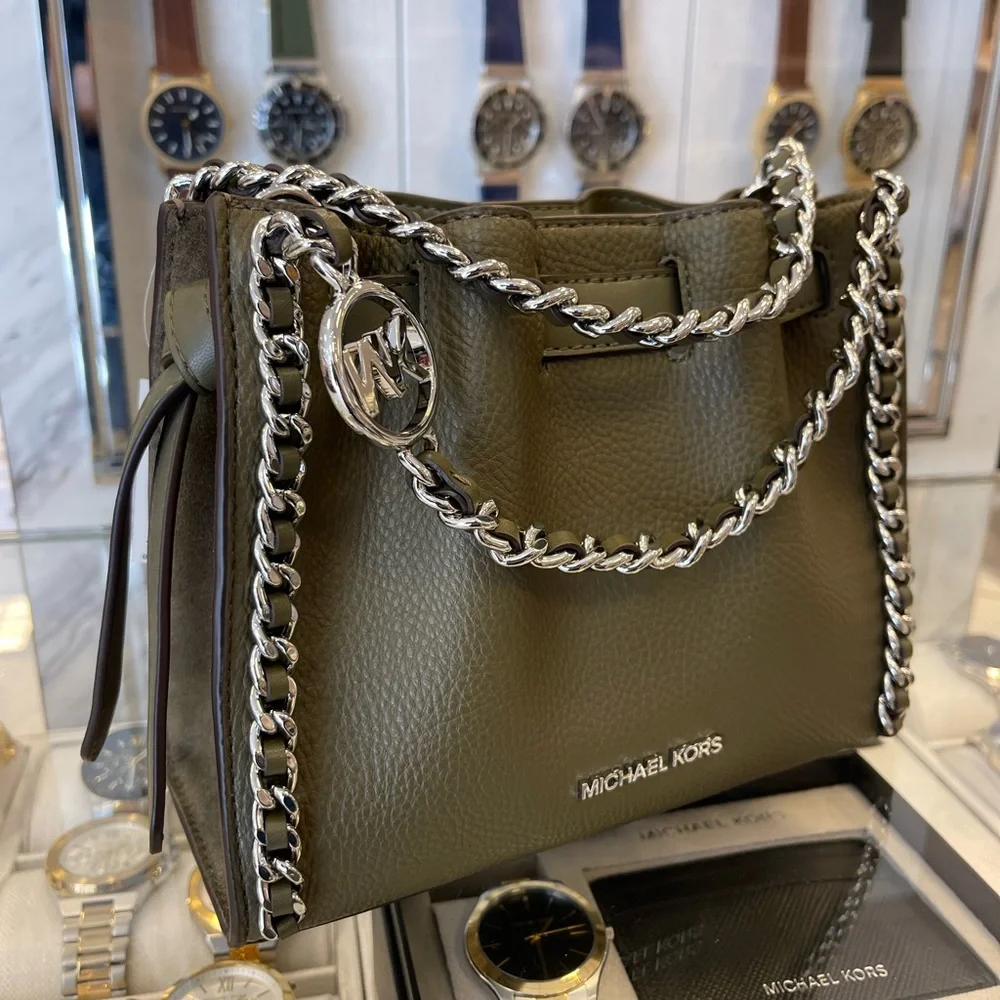 MICHAEL KORS Mina Small Chain Convertible Crossbody XBody Bag
Olive Belted
NWT - Picture 13 of 16